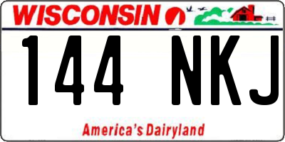 WI license plate 144NKJ