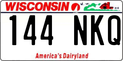 WI license plate 144NKQ
