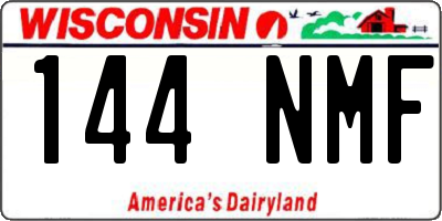 WI license plate 144NMF