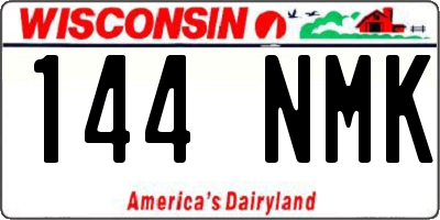 WI license plate 144NMK