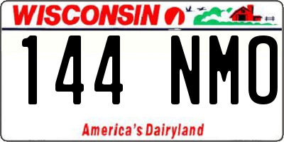 WI license plate 144NMO