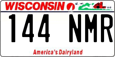 WI license plate 144NMR