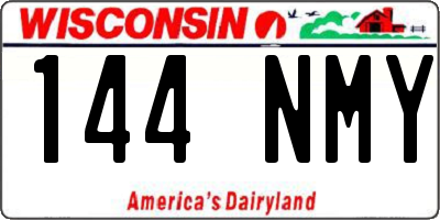 WI license plate 144NMY
