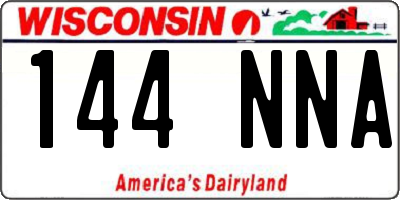 WI license plate 144NNA