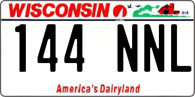 WI license plate 144NNL