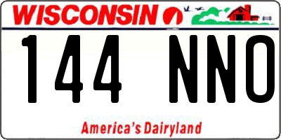 WI license plate 144NNO