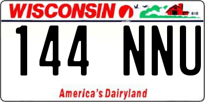 WI license plate 144NNU