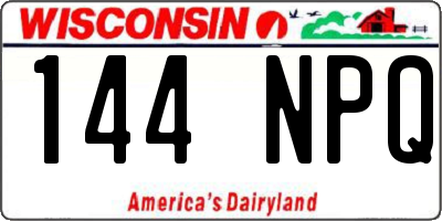 WI license plate 144NPQ