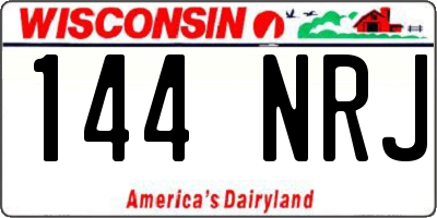 WI license plate 144NRJ
