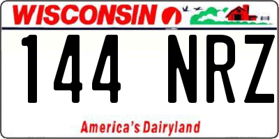 WI license plate 144NRZ