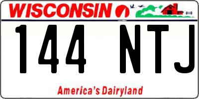 WI license plate 144NTJ