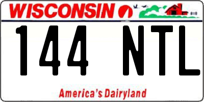 WI license plate 144NTL