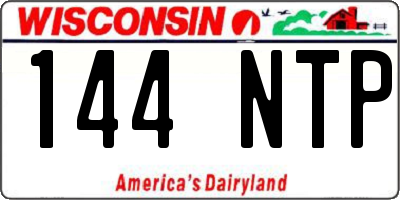 WI license plate 144NTP