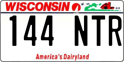 WI license plate 144NTR