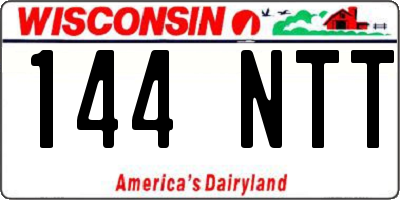 WI license plate 144NTT