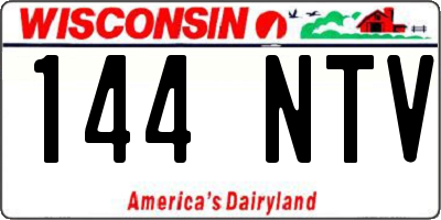 WI license plate 144NTV