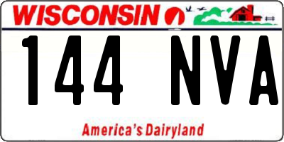 WI license plate 144NVA