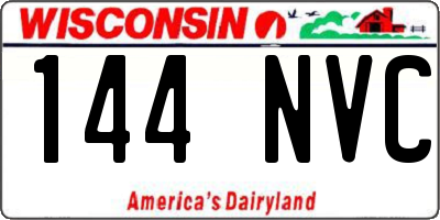 WI license plate 144NVC
