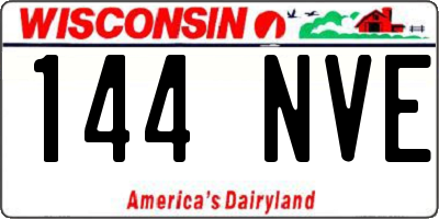 WI license plate 144NVE