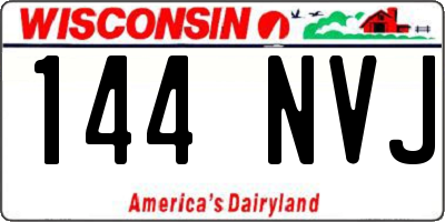 WI license plate 144NVJ