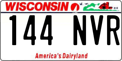 WI license plate 144NVR