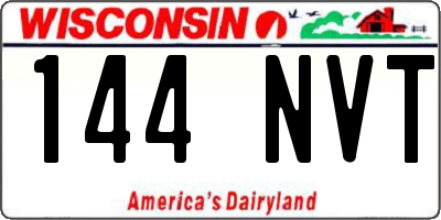 WI license plate 144NVT