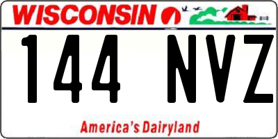WI license plate 144NVZ