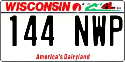 WI license plate 144NWP