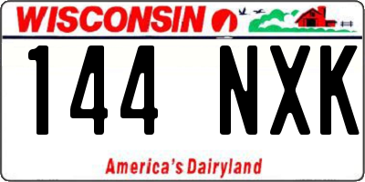 WI license plate 144NXK