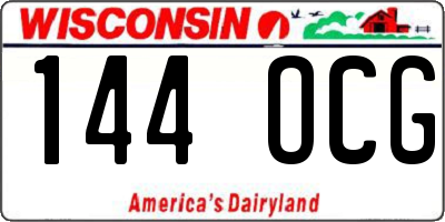 WI license plate 144OCG