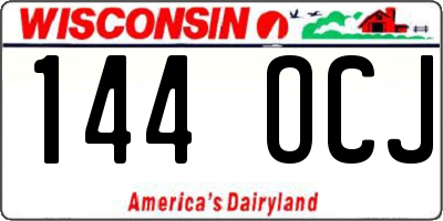 WI license plate 144OCJ