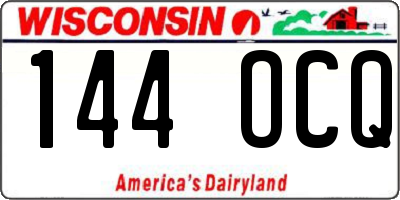 WI license plate 144OCQ