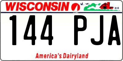 WI license plate 144PJA