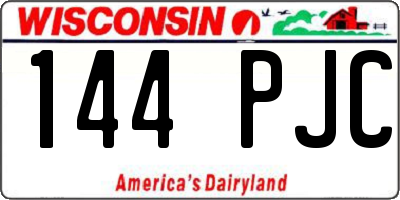 WI license plate 144PJC
