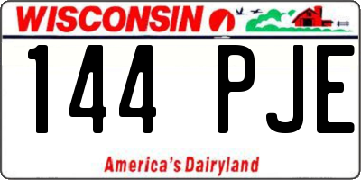 WI license plate 144PJE