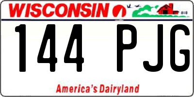 WI license plate 144PJG