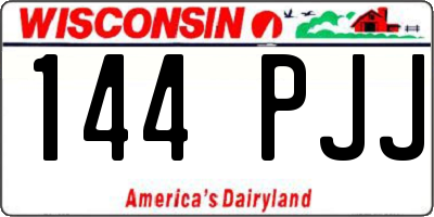 WI license plate 144PJJ