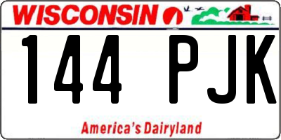 WI license plate 144PJK