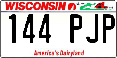 WI license plate 144PJP