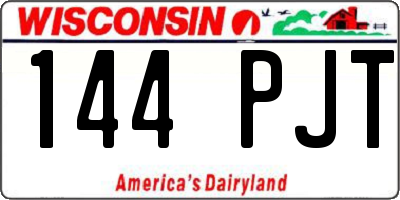 WI license plate 144PJT