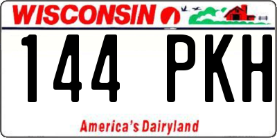 WI license plate 144PKH