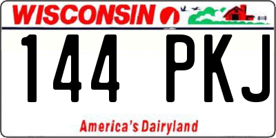 WI license plate 144PKJ