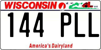 WI license plate 144PLL