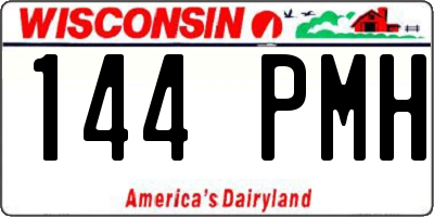 WI license plate 144PMH