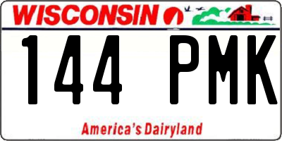 WI license plate 144PMK