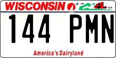 WI license plate 144PMN