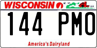 WI license plate 144PMO