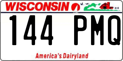 WI license plate 144PMQ