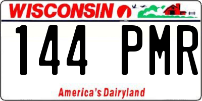 WI license plate 144PMR