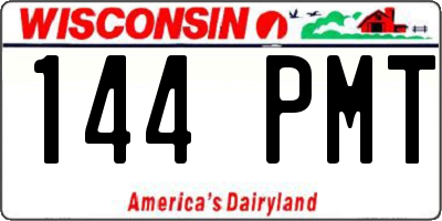 WI license plate 144PMT